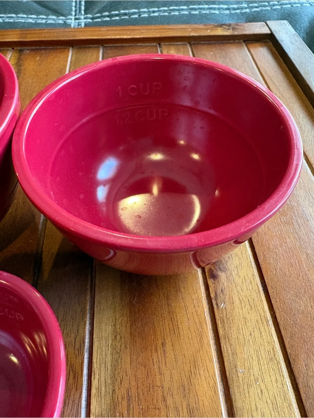 Sur La Table Red Melamine Nesting Measuring Bowl Set 5 Pieces Made in China